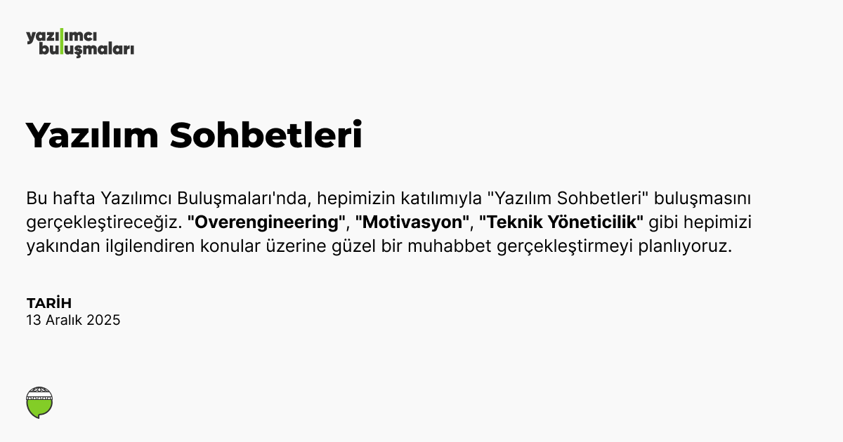 Yazılım Sohbetleri